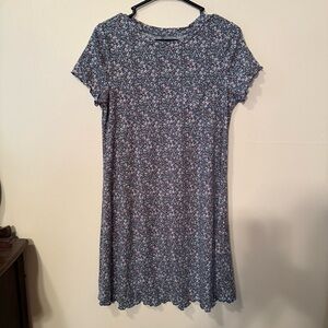 SO Multicolor Flower Casual Sheath Mini Dress Crew Neck